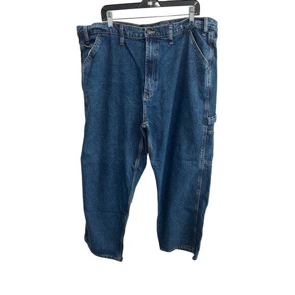 RK Brand Mens Carpenter Denim Jeans Blue Sz 44X30 Relaxed Fit Cotton Medium Wash - Picture 1 of 10